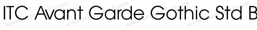 ITC Avant Garde Gothic Std Book字体转换